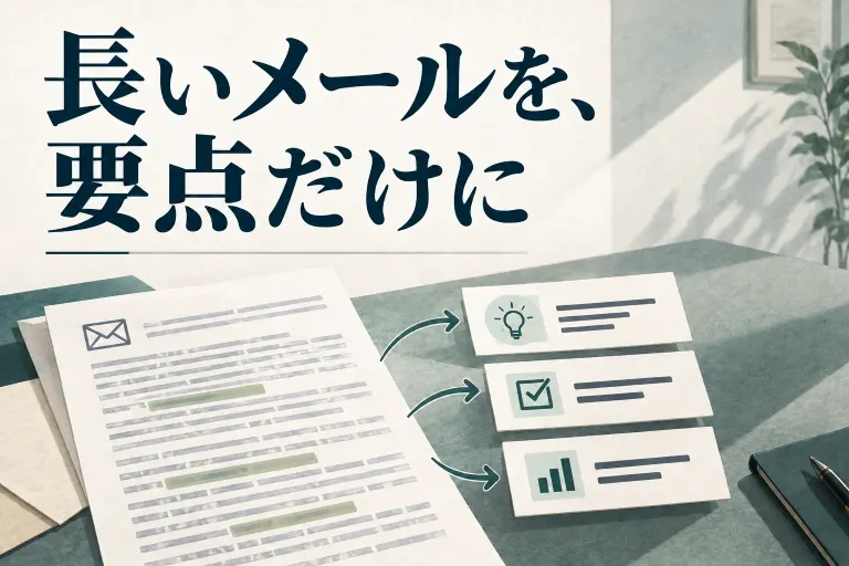 長いメールを、要点だけにして返事する